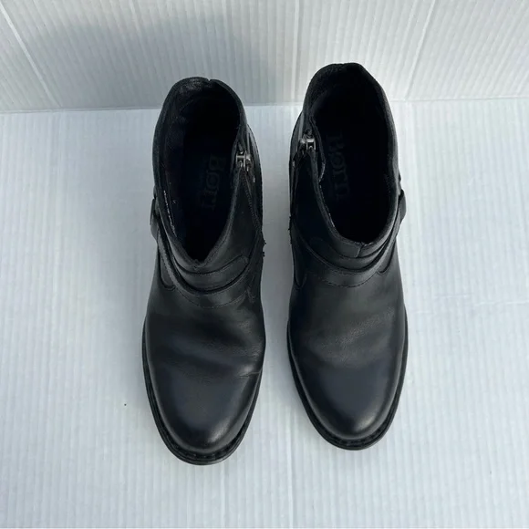 Born Carmel Harness Booties Black Leather Size 7.5 - Picture 6 of 9